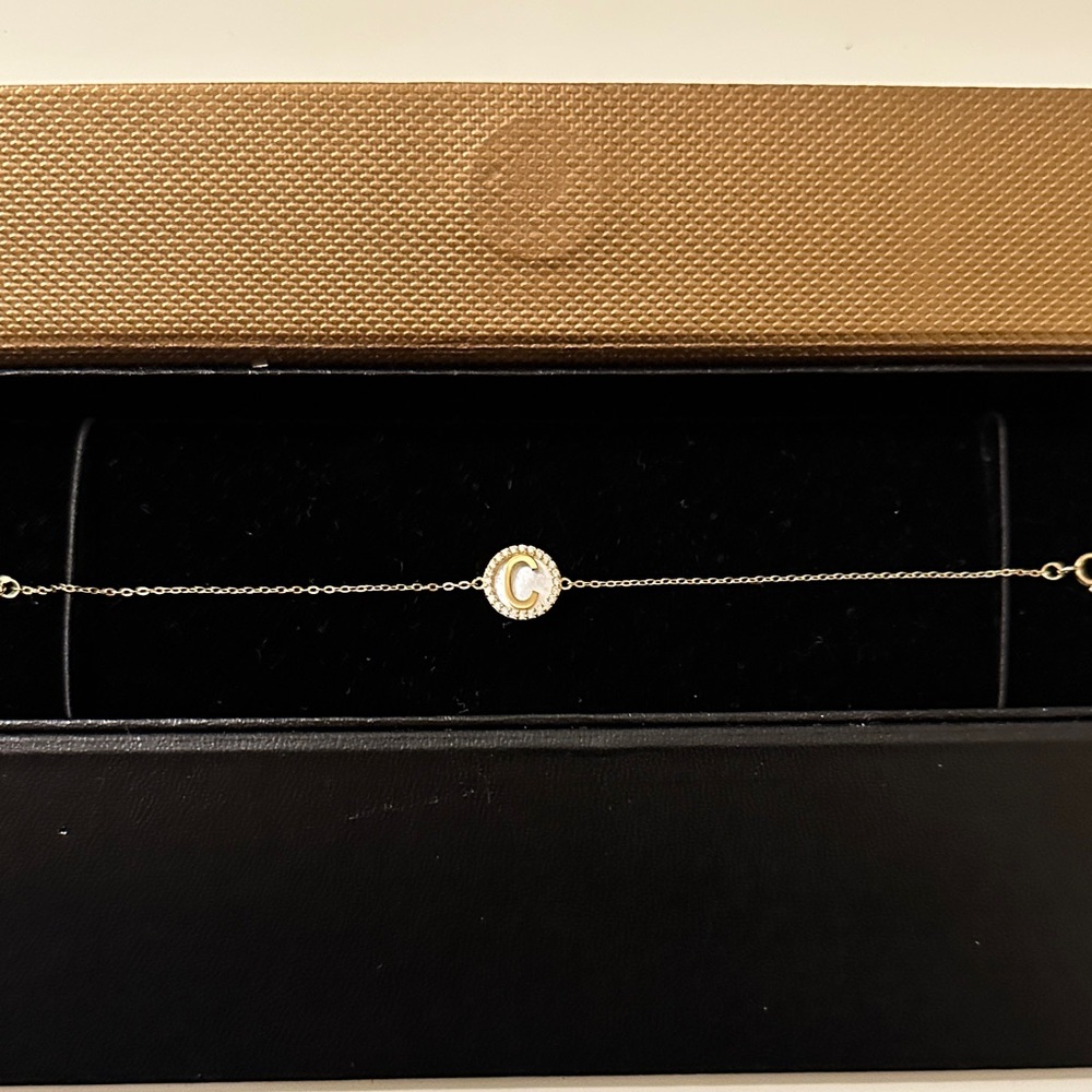 Glamour Gold Initial Bracelet